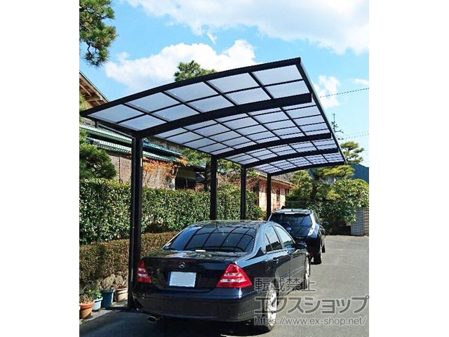 岡山県久米郡美咲町ののカーポート レイナポートグラン 縦連棟　積雪〜20cm対応 施工例