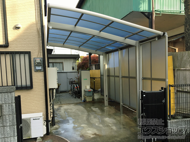 埼玉県春日部市ののカーポート ネスカR (ラウンドスタイル) 積雪〜20cm対応 施工例