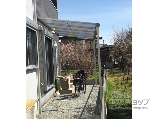 兵庫県高砂市ののテラス屋根 ヴェクターテラス F型 テラスタイプ 単体 積雪〜20cm対応 施工例