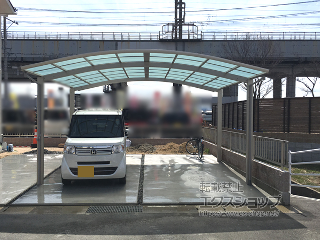岡山県岡山市ののカーポート レイナツインポートグラン　積雪〜20cm対応 施工例