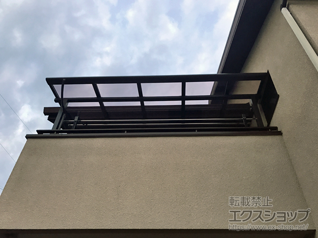 静岡県静岡市のLIXIL リクシル（トステム）のバルコニー・ベランダ屋根 パワーアルファ F型 屋根タイプ 単体 積雪〜30cm対応 施工例