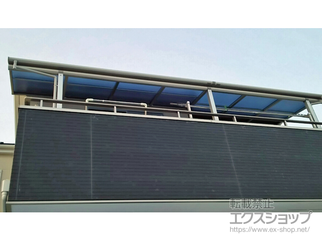 奈良県大和高田市ののバルコニー・ベランダ屋根 ヴェクターテラス F型 屋根タイプ 連棟 積雪〜20cm対応 施工例