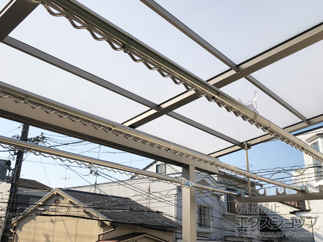 京都府京都市ののバルコニー・ベランダ屋根 スピーネ F型 屋根タイプ 単体 積雪〜20cm対応 施工例