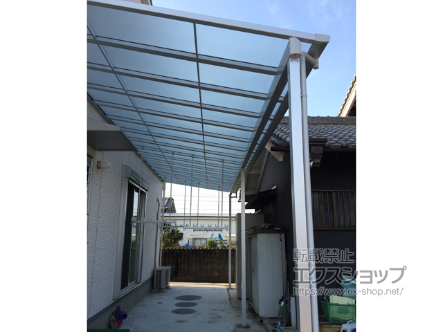 奈良県橿原市ののテラス屋根 スピーネ F型 テラスタイプ 連棟 積雪〜20cm対応 施工例