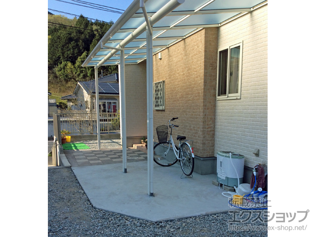 岡山県真庭市ののテラス屋根 ヴェクターテラス F型 テラスタイプ 連棟 積雪〜20cm対応 施工例