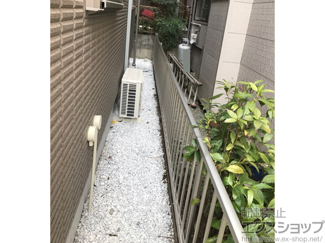 神奈川県綾瀬市ののフェンス・柵 ミエッタフェンス 防犯たて格子タイプ 自由柱 施工例