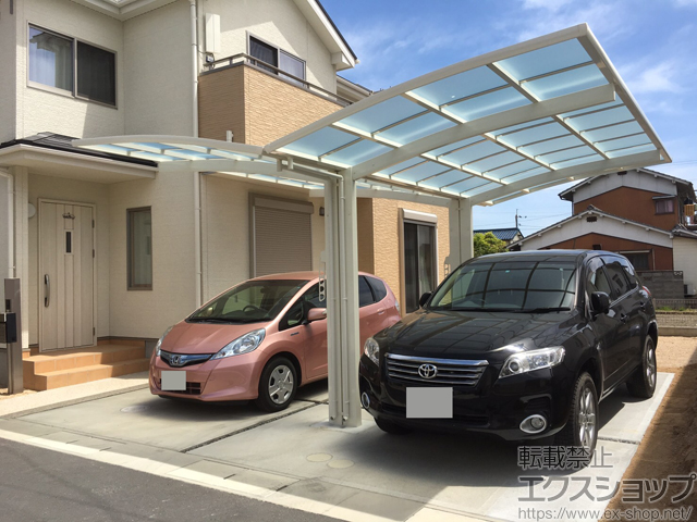 岡山県総社市ののカーポート レイナポートグラン Y合掌　積雪〜20cm対応 施工例