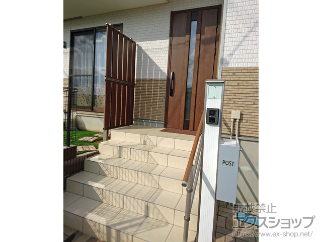 宮城県柴田郡大河原町ののフェンス・柵 ジオーナフェンスTS型 多段柱 フリーポールタイプ 施工例