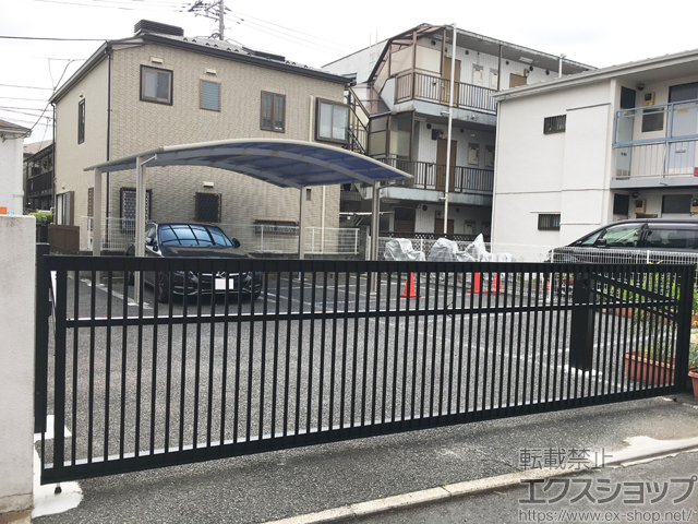 東京都杉並区ののカーゲート ワイドオーバードアS2型 電動式 施工例