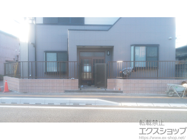 栃木県小山市ののフェンス・柵 ミエッタフェンス 防犯たて格子タイプ 自由柱施工 施工例