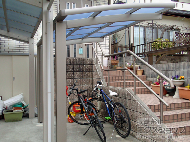 広島県広島市ののサイクルポート・駐輪場 ネスカRミニ (ラウンドスタイル) 積雪〜20cm対応 施工例