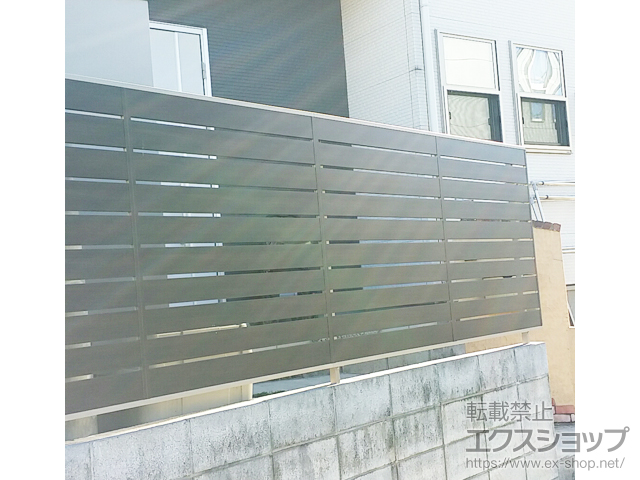 埼玉県さいたま市ののフェンス・柵 ジオーナフェンス YS型 マテリアルカラー フリーポールタイプ 施工例