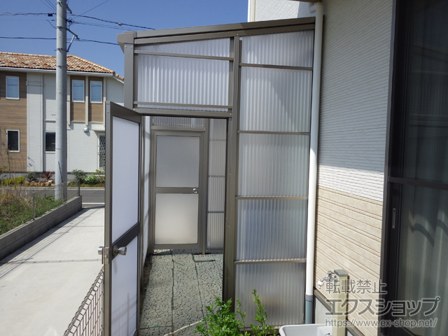 千葉県袖ヶ浦市ののストックヤード スピーネストックヤードF型 波板タイプ ヤード仕様 積雪〜20cm対応 施工例