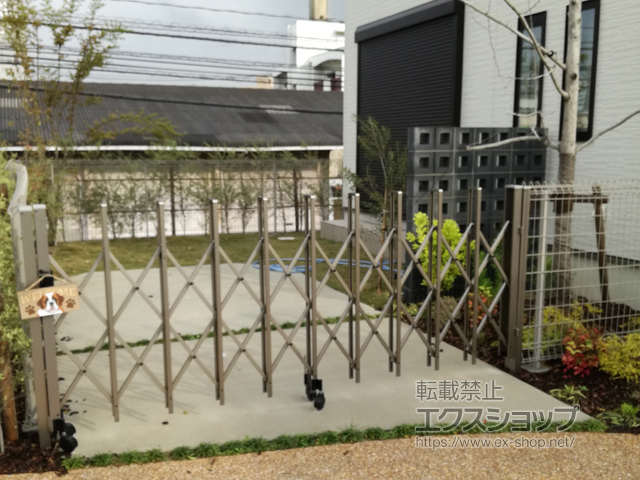 福岡県北九州市ののフェンス・柵 メッシュフェンス G10 自在柱 施工例