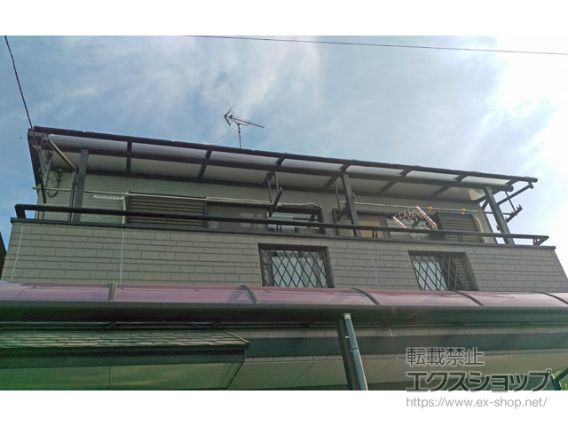 愛知県名古屋市ののバルコニー・ベランダ屋根 プレシオステラス R型 屋根タイプ 連棟 積雪〜20cm対応 施工例