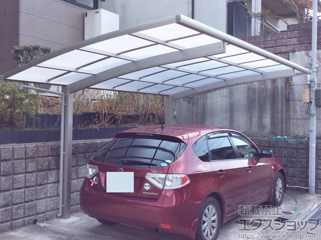 兵庫県三田市ののカーポート プレシオスポート 積雪〜20cm対応 施工例