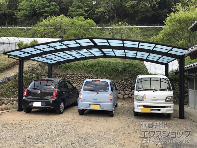 愛知県新城市ののカーポート レイナトリプルポートグラン　積雪〜20cm対応 施工例