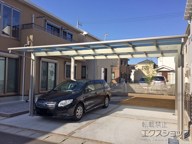 千葉県千葉市ののカーポート エフルージュ ツイン 積雪〜20cm対応 施工例