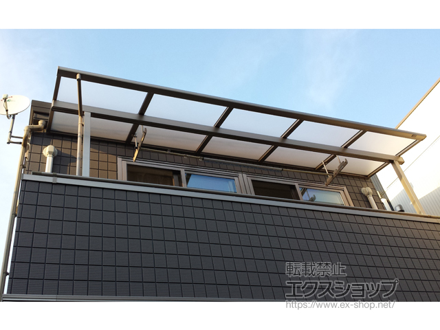 広島県広島市ののバルコニー・ベランダ屋根 スピーネ F型 屋根タイプ 単体 積雪〜20cm対応 施工例