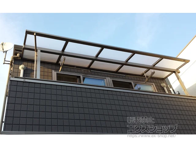 広島県広島市のLIXIL(リクシル)のバルコニー・ベランダ屋根 スピーネ F型 屋根タイプ 単体 積雪～20cm対応 施工例
