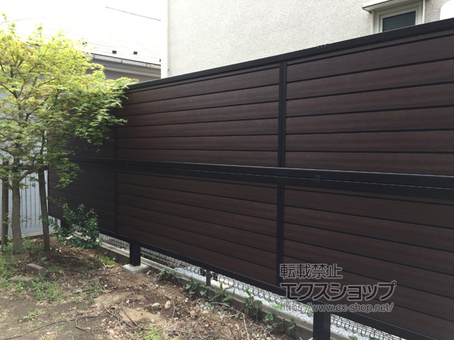 東京都小金井市のの門扉 エクスライン門扉5型 片開き 門柱使用 施工例