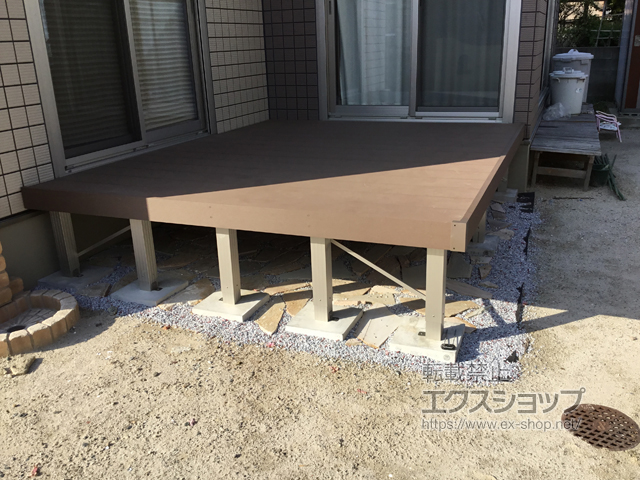 福岡県福岡市ののウッドデッキ リウッドデッキ 200 施工例