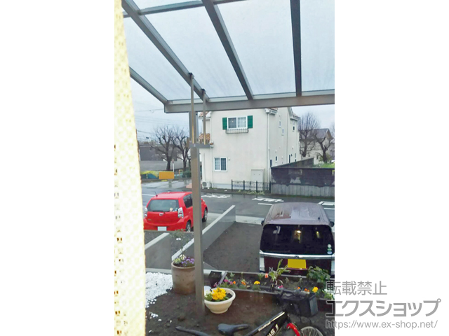 静岡県富士市ののテラス屋根 ヴェクターテラス F型 テラスタイプ 単体 積雪〜20cm対応 施工例