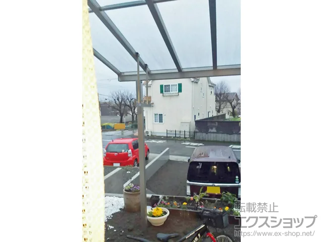 静岡県富士市のYKKAPのテラス屋根 ヴェクターテラス F型 テラスタイプ 単体 積雪～20cm対応 施工例