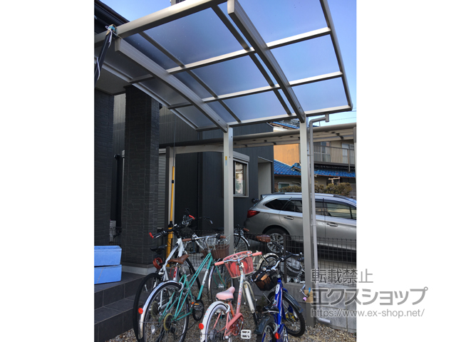 滋賀県守山市ののサイクルポート・駐輪場 レイナポートグランミニ 積雪〜20cm対応 施工例