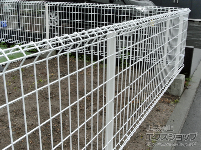 北海道千歳市ののフェンス・柵 イーネットフェンス1F型 水平地用 自由柱施工 施工例