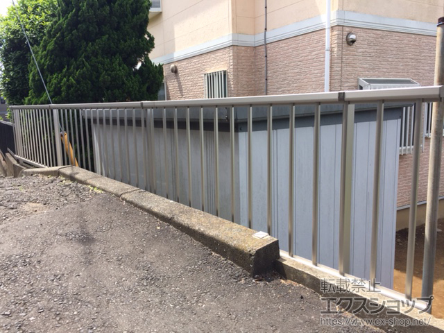 神奈川県横浜市ののフェンス・柵 ミエッタフェンス 防犯たて格子タイプ 自由柱施工 施工例