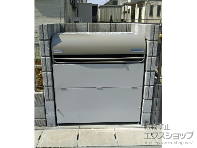 茨城県ひたちなか市ののゴミステーション ダストピット Oタイプ DPO-1200 1200L DPO-1200 施工例