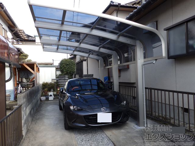 岐阜県岐阜市ののカーポート レイナキャップポートグラン50　積雪〜50cm対応 施工例