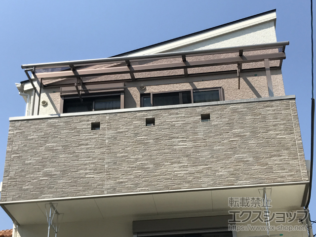 大阪府吹田市ののバルコニー・ベランダ屋根 スピーネ R型 屋根タイプ 単体 積雪〜20cm対応 施工例