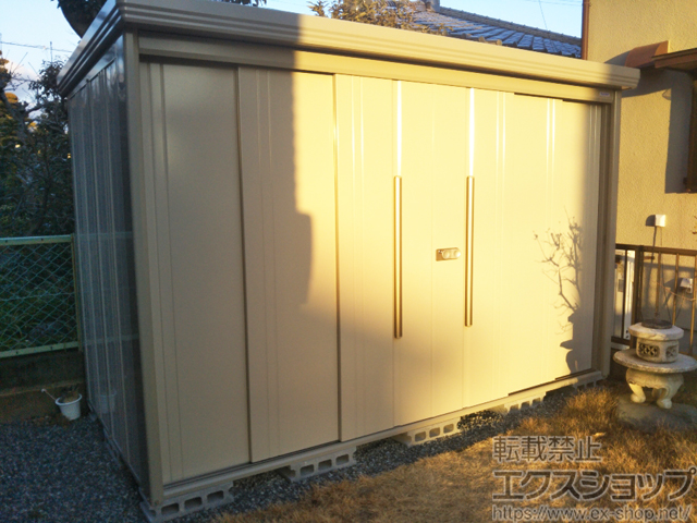 静岡県三島市のの物置・屋外倉庫 Mr.ストックマンダンディ 一般型 3232×1590×2110 ND-3215-W 施工例