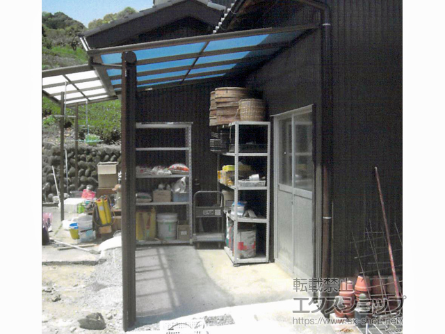 静岡県島田市ののテラス屋根 ヴェクターテラス F型 テラスタイプ 単体 積雪〜20cm対応 施工例