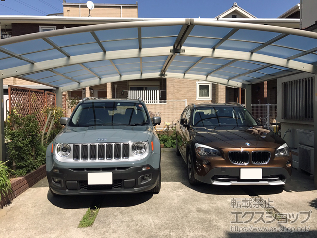 東京都葛飾区ののカーポート レイナポートグラン M合掌　積雪〜20cm対応 施工例