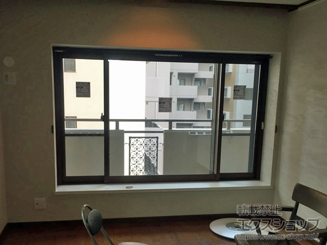 福岡県福岡市のの二重窓（内窓） プラマードU 引違い窓 3枚建 両袖タイプ（外内外仕様） 施工例