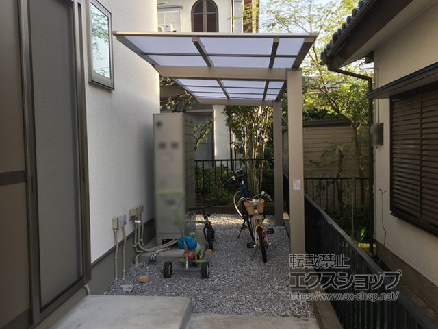 神奈川県横浜市ののサイクルポート・駐輪場 ネスカFミニ (フラットスタイル) 積雪〜20cm対応 施工例