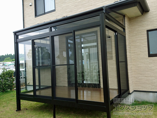 熊本県阿蘇郡西原村ののテラス屋根 スピーネ F型 テラスタイプ 単体 積雪〜20cm対応 施工例