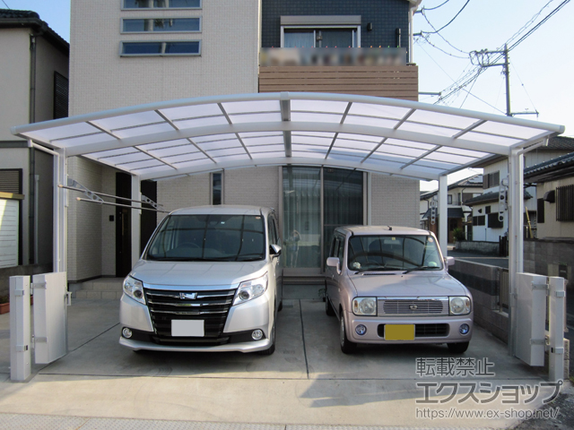 徳島県板野郡藍住町ののカーポート ネスカR (ラウンドスタイル) ワイド 積雪〜20cm対応 施工例