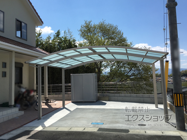 兵庫県三田市ののカーポート レイナツインポートグラン　積雪〜20cm対応 施工例