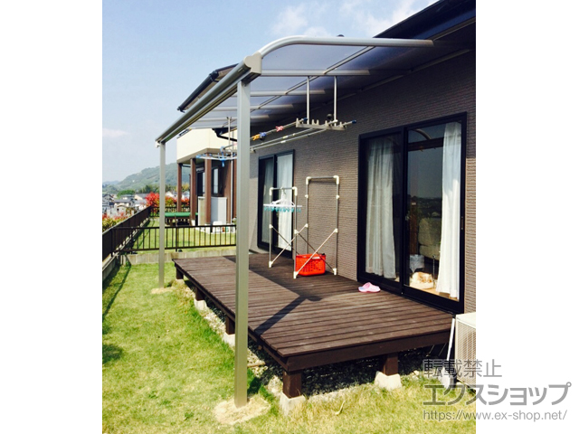 佐賀県佐賀市ののテラス屋根 ヴェクターテラス R型 テラスタイプ 単体 積雪〜20cm対応 施工例