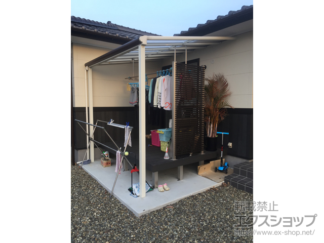大分県杵築市ののテラス屋根 ヴェクターテラス F型 テラスタイプ 単体 積雪〜20cm対応 施工例