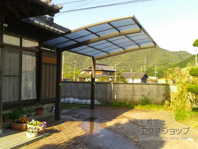 兵庫県西脇市ののカーポート ネスカR (ラウンドスタイル) 積雪〜20cm対応 施工例