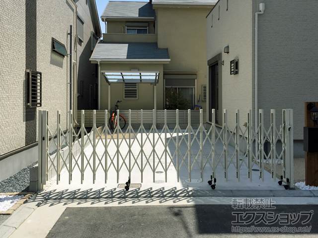 大阪府茨木市ののカーゲート アルシャインII M型 Aタイプ ノンレール 片開き 430S 施工例