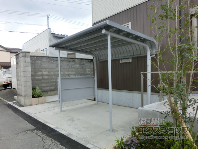 京都府綾部市ののサイクルポート・駐輪場 イナバ自転車置場 多雪地型 独立タイプ 埋め込み式 BP-24SU 積雪〜100cm対応 施工例