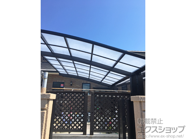 山口県光市ののカーポート ネスカR Y合掌 積雪〜20cm対応 台風補償付 施工例