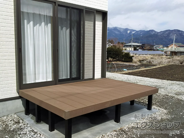 山梨県南都留郡富士河口湖町ののウッドデッキ マージウッドデッキ 施工例