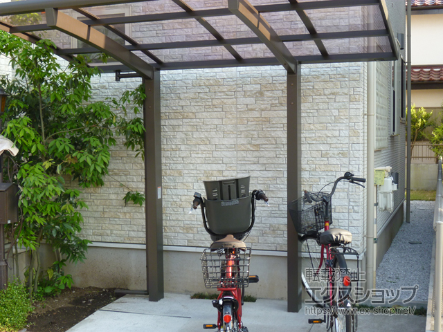 東京都三鷹市ののサイクルポート・駐輪場 ネスカRミニ (ラウンドスタイル) 積雪〜20cm対応 施工例